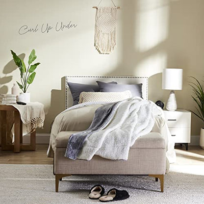 BELADOR Throw Blanket - Fleece Blankets 50"x60" - Soft Blanket with Sherpa Reverse Fluff - Travel Blanket for Bed, Anti-Static Blankets & Throws - Plush Lightweight Blanket, Cozy Fuzzy Couch Blanket