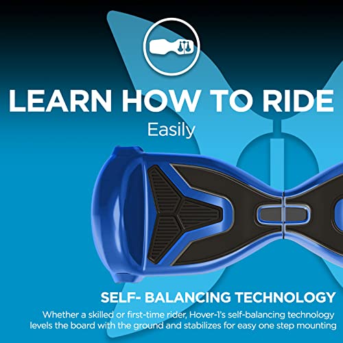 Hover-1 H1 Hoverboard Electric Scooter, Blue, Small/6.5"