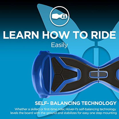 Hover-1 H1 Hoverboard Electric Scooter, Blue, Small/6.5"
