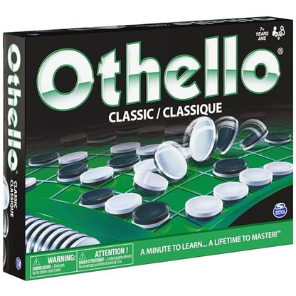 Spin Master Othello, Strategy Classic Family Board Game 2-Player Reversi Brain Teaser STEM Math Skills, for Adults and Kids Ages 7 and up