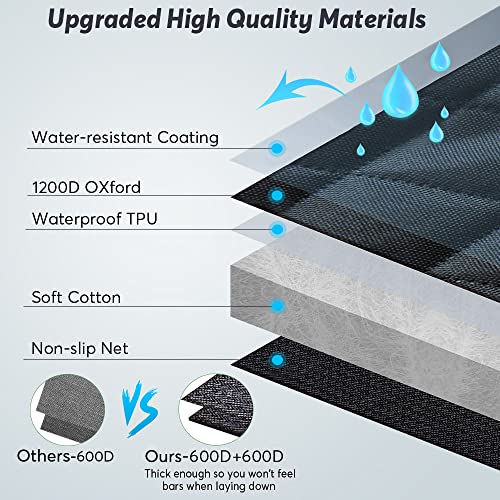 Slendor Folding Camping Cot for Adults with Mattress,Sleeping Cots for Kids Teenage, Max. Load 800Lbs Camp Cots with Storage Bag, Portable Travel Cot Bed for Tent Home Office Beach Garden, Black Pad