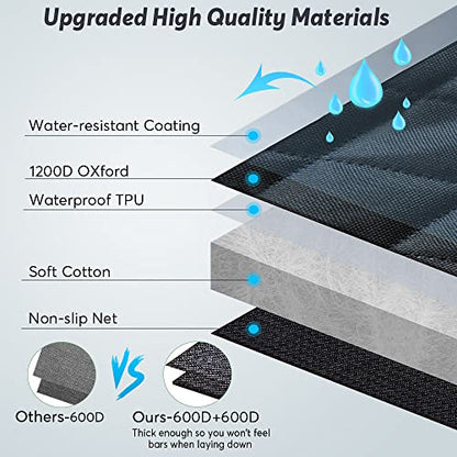 Slendor Folding Camping Cot for Adults with Mattress,Sleeping Cots for Kids Teenage, Max. Load 800Lbs Camp Cots with Storage Bag, Portable Travel Cot Bed for Tent Home Office Beach Garden, Black Pad