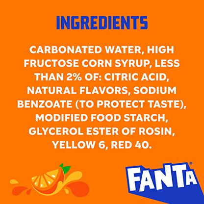 Fanta Orange Soda Fruit Flavored Soft Drink, 16.9 fl oz, 6 Pack