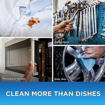 Dawn Dish Soap Squeeze Bottle, EZ-Squeeze Dawn Dishwashing Liquid, Dawn Dish Soap Liquid, Dish Washing Liquid + Non-Scratch Sponges for Dishes, Original, Includes 3x22oz Bottles + 2 Sponges