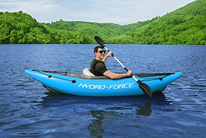 Bestway Hydro Force Inflatable Kayak Set | Includes Seat, Paddle, Hand Pump, Storage Carry Bag | Great for Adults, Kids and Families