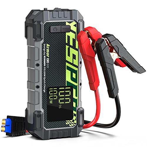 YESPER Car Jump Starter, 3000A Peak Portable Battery Jump Starter with Pre-Heat Tech(-40°F~140°F) 12V Car Battery Charger Jump Starter(10.0L Gas/8.0L Diesel, 60 Times) Jumper Box with PD100W
