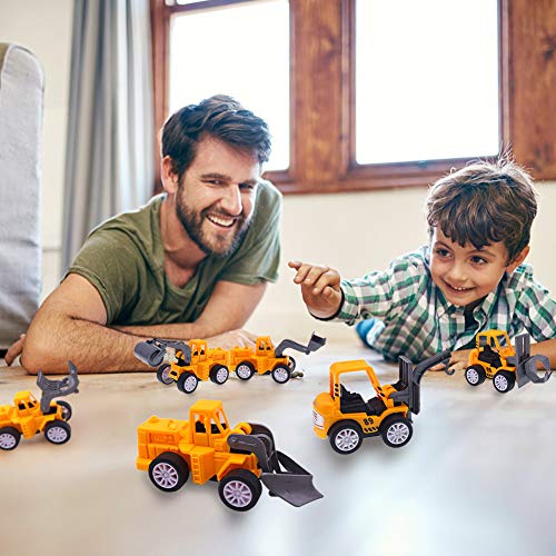 3 otters Mini Construction Vehicles for Construction Party Favors, 12PCS Pull Back Engineering Vehicles for Kids Ages 3 and up, Party Supplies Favors Birthday Gift