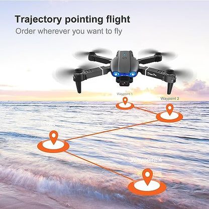 2023 FPV Drone with 4K Dual HD Cameras Upgraded Version RC Quadcopter for Adults and Kids, Beginner WiFi RC Drone Live Video, HD RC Plane