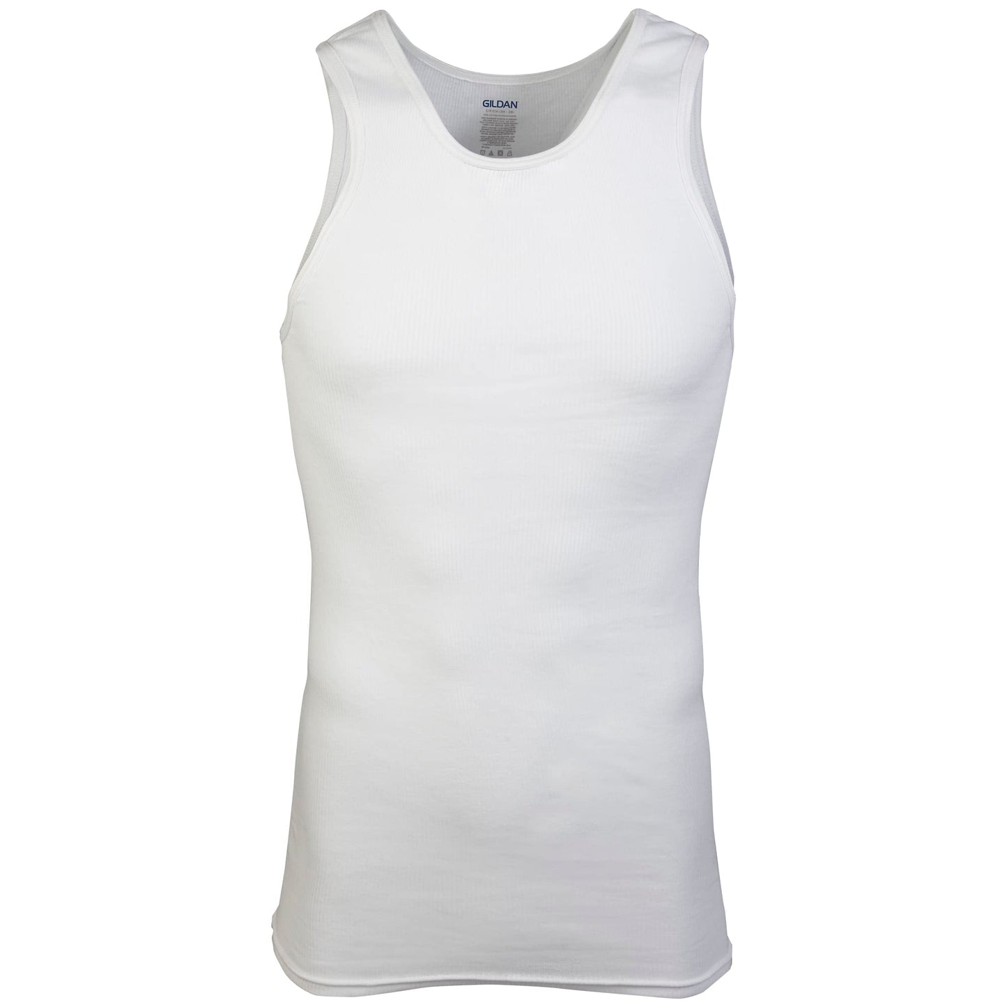 Gildan Men's A-Shirt Tanks, Multipack, Style G1104, White (12-Pack)