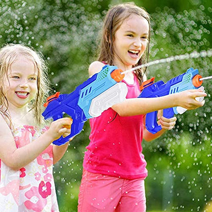 3 Pack Water Guns for Kids Adults - 600CC Squirt Guns Super Water Blaster Soaker Long Range High Capacity Summer Swimming Pool Beach Outdoor Water Fighting Toy for Boys Girls (Blue)
