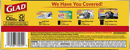 Glad Large Quick-Tie Trash Bags - Extra Strong 30 Gallon Black Trash Bag - 21 Count