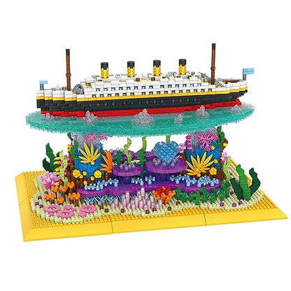 Etarnfly Titanic Ship Building Kit, 3892PCS Micro Building Block Set (No Compatible for Lego), Build-and-Display Toy for Adults, Home Decor Gifts for Teens and Adults with A Passion for Titanic