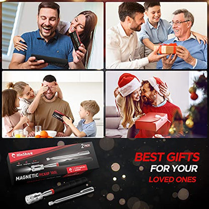 Stocking Stuffers for Men Adults, Gifts for Men, 2Pcs Magnetic Pickup Tools Cool Gadgets for Men, Christmas Gifts for Men, Dad, Him, Husband, Boyfriend, Unique Gifts for Men Who Have Everything