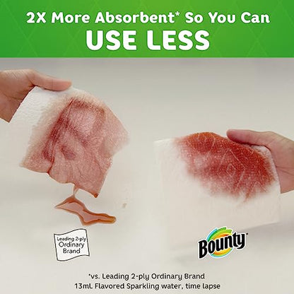 Bounty Select-A-Size Paper Towels, White, 8 Double Plus Rolls = 20 Regular Rolls