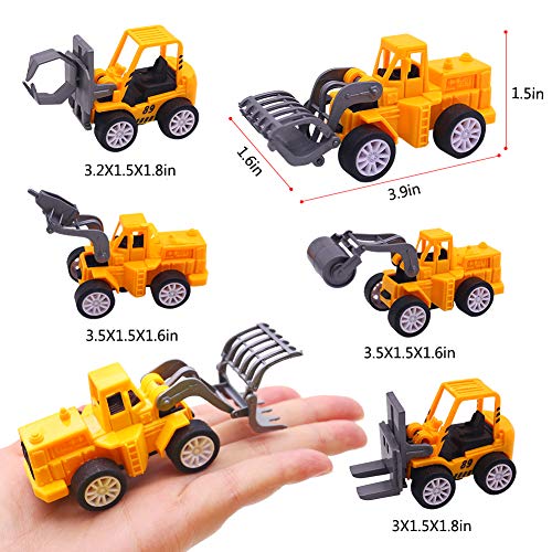 3 otters Mini Construction Vehicles for Construction Party Favors, 12PCS Pull Back Engineering Vehicles for Kids Ages 3 and up, Party Supplies Favors Birthday Gift