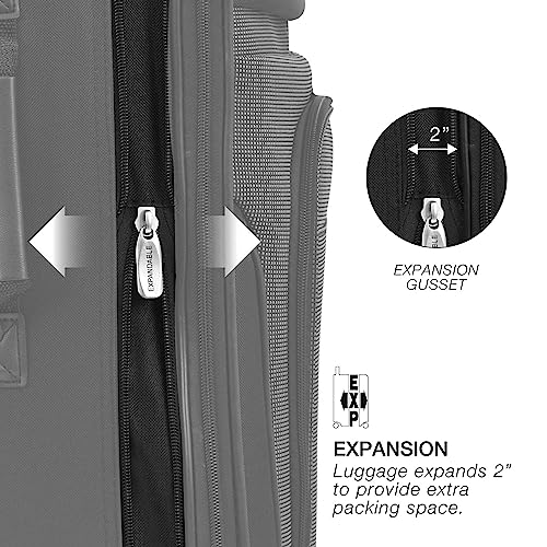 Travel Select Amsterdam Expandable Rolling Upright Luggage, Gray, 4-Piece Set