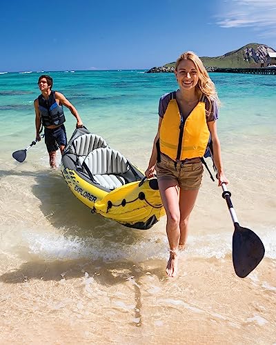 INTEX 68303EP Excursion Pro K1 Inflatable Kayak Set: Includes Deluxe 86in Aluminum Oars and High-Output Pump
