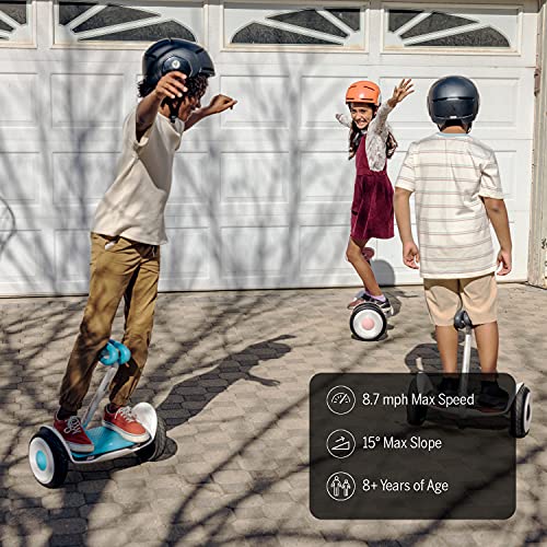 Segway Ninebot S Kids, Smart Self-Balancing Electric Scooter, 800 Watts Power, Max 8 Miles Range & 8.7MPH, Hoverboard with LED Light, Compatible with Mecha kit