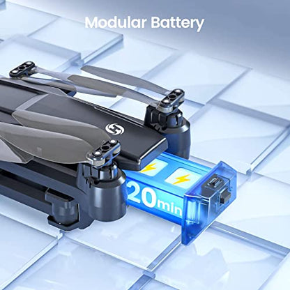Holy Stone HS440 Foldable FPV Drone with 1080P WiFi Camera for Adult Beginners and Kids; Voice Gesture Control RC Quadcopter with Modular Battery for long flight time, Auto Hover, Carrying Case
