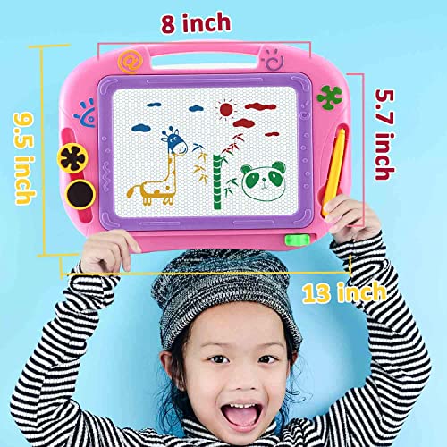 Magnetic Drawing Board Gifts for Toddlers,Drawing Board Cute Travel Size Board Learning and Writing Education Toys for Kids. A Child Drawing Pad Great Holiday Birthday Gifts 3 4 Year Old Girl Boy