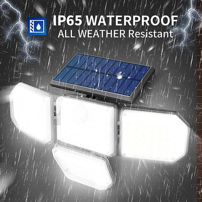 VORZU Solar Motion Lights Outdoor Flood Light 182 LEDs 3000 Lumens Solar Security Lights Motion Sensor with 3 Modes Dusk to Dawn Sensor Luminaires Waterproof or Garage Garden Yard Patio Porch 2 Pack