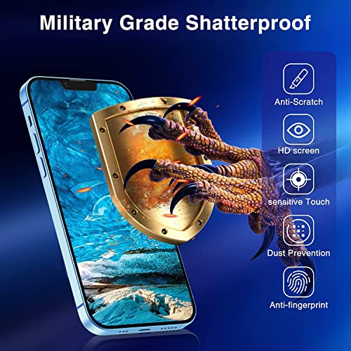 AUIMSOCO 2 Pack Screen Protector Compatible for iPhone 15 Pro Max [6.7 inch Display] with 2 Pack Tempered Glass Camera Lens Protector Anti Scratch, Bubble Free [4 Pack]