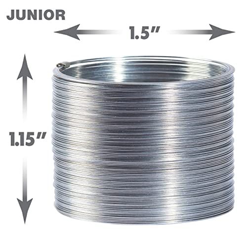 The Original Slinky® Brand Fidget Toy Pack: 1 Giant, 1 Classic, and 1 Slinky Junior Walking Metal Spring Kids Toys for Ages 5 Up