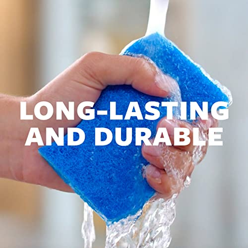 Scotch-Brite Non-Scratch Scrub Sponges, Sponges for Cleaning Kitchen, Bathroom, and Household, non-scratch Sponges Safe for Non-Stick Cookware, 6 Scrubbing Sponges
