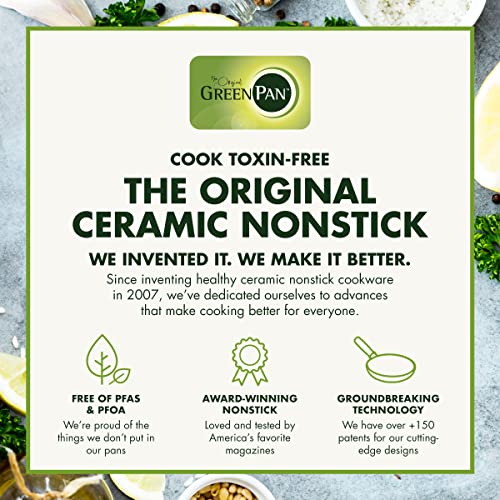 GreenPan Chatham Tri-Ply Stainless Steel Healthy Ceramic Nonstick 12 Piece Cookware Pots and Pans Set, PFAS-Free, Multi Clad, Induction, Dishwasher Safe, Oven Safe, Silver