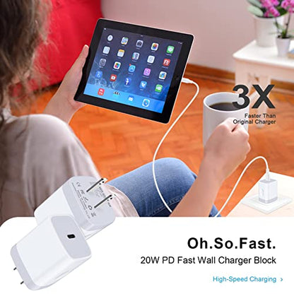 20W USB C Wall Charger Cube Travel Fast Charging Block Box Adapter Compatible for Samsung Galaxy A12 A11 A21 A13 A53 5G,A73 S22 S21 A01 A52 A42 A03S A02S,Z Fold 4/Flip 3; iPhone 14 13,12