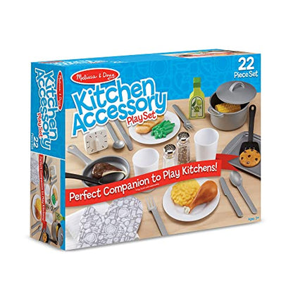 Melissa & Doug 22-Piece Play Kitchen Accessories Set - Utensils, Pot, Pans, and More