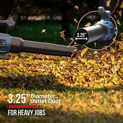 Enhulk Leaf Blower Cordless, 430 CFM Max Electric Jet Blower with Powered Brushless Motor, 20V 4.0Ah Battery & Fast Charger, High/Low-Speed Handheld Blowers for Lawn Care Yard Work Around The House