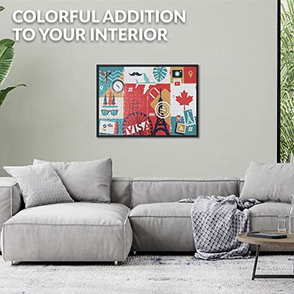 Be Better Puzzle Jigsaw Puzzles 500 Pieces for Adults, Hard Puzzles for Adults, Difficult Puzzles 500 Piece Puzzles for Adults Clearance, Challenging Abstract Art Puzzle for Adults (Travel)