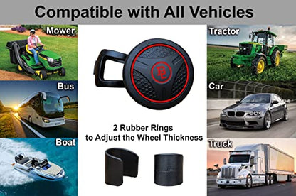 Fouring BL Adjustable Steering Wheel Knob Spinner - Universal Non-Slip Fit, ABS & Silicone Matte Finish Suicide Knob with Metal Ball Bearing & Easy Installation-Suitable for Cars, Trucks etc