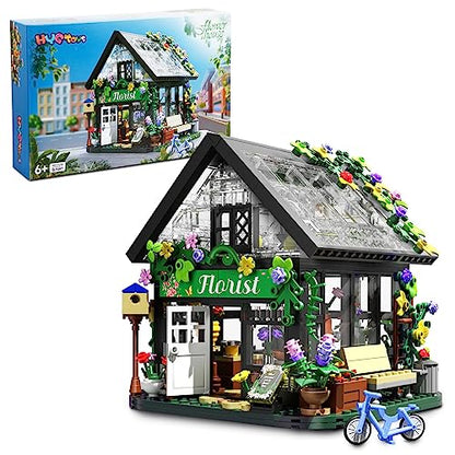 HYG Toys Flower House Building Set, with LED Lights Warmth Building Blocks Set Gift for Kids Children Boys Girls Age 6 to12 Educational Toys (625 Pcs)