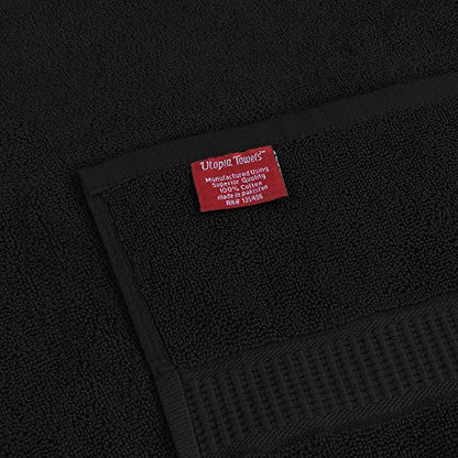 Utopia Towels - Luxurious Jumbo Bath Sheet 2 Piece - 600 GSM 100% Ring Spun Cotton Highly Absorbent and Quick Dry Extra Large Bath Towel - Super Soft Hotel Quality Towel (35 x 70 Inches, Black)