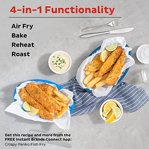 Instant Pot 5.7-QT Air Fryer Oven with Accessories, From the Makers of Instant Pot, Customizable Smart Cooking Programs, Digital Touchscreen, Dishwasher-Safe Basket, App with over 100 Recipes