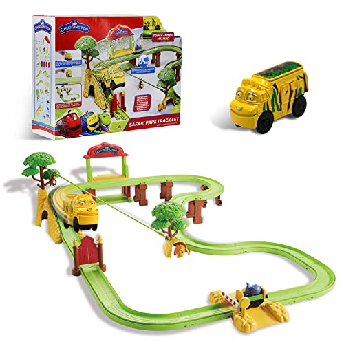 Chuggington Safari Park Track Set with Motorized T.A.G. (Touch and Go) Mtambo, Controlled Gate, 3.75" Toy Train & Animal Friends Included, Toys for 3 4 5 6 7 8 Year Old Boys Girls, Gifts for Birthday