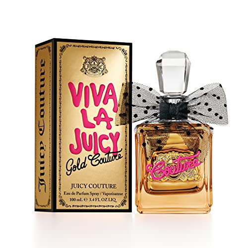 Juicy Couture, Viva La Juicy Gold Eau De Parfum, Women's Perfume with Notes of Luscious Berry, Jasmine Sambac & Vanilla Cream - Fruity & Sweet Perfume for Women, EDP Spray, 3.4 Fl Oz