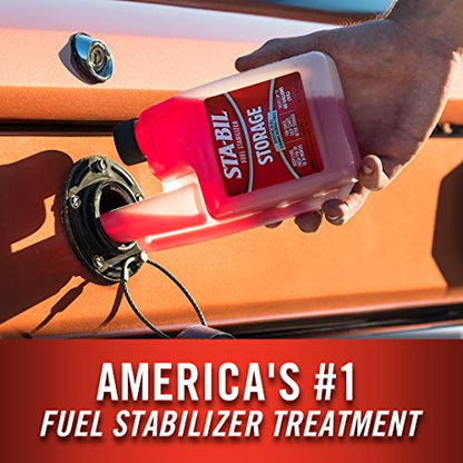 STA-BIL Storage Fuel Stabilizer - Keeps Fuel Fresh for 24 Months - Prevents Corrosion - Gasoline Treatment that Protects Fuel System - Fuel Saver - Treats 40 Gallons - 16 Fl. Oz. (22207-12PK)