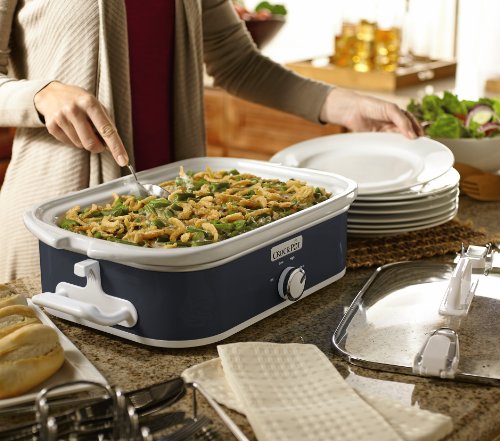 Crock-Pot Small 3.5 Quart Casserole Manual Slow Cooker and Food Warmer, Charcoal