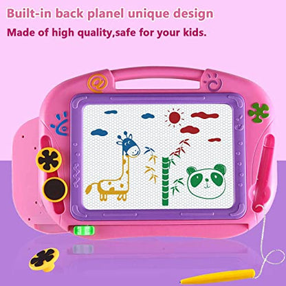 Magnetic Drawing Board Gifts for Toddlers,Drawing Board Cute Travel Size Board Learning and Writing Education Toys for Kids. A Child Drawing Pad Great Holiday Birthday Gifts 3 4 Year Old Girl Boy