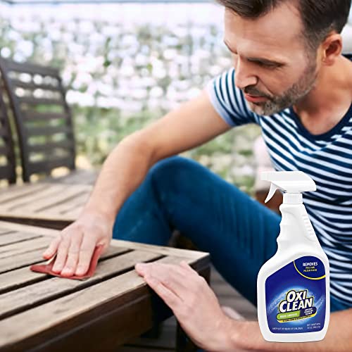 OxiClean - Outdoor Multipurpose Ready to Use - Cleaning Products - Cleaner for Concrete, Vinyl, Grill, Patio Furniture - Degreaser for Cement and Brick (32 Fl Oz - 3 Pack)