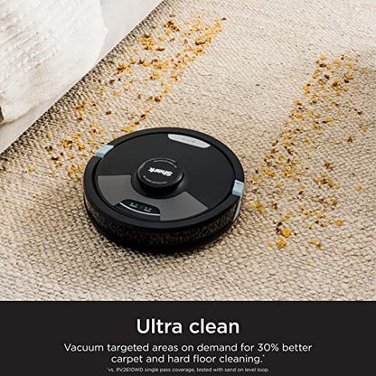 SHARK RV2620WD AI Ultra Robot Vacuum and Mop with Matrix Clean Navigation, CleanEdge Technology, Perfect for Pet Hair, Compatible with Alexa, Black/Mocha