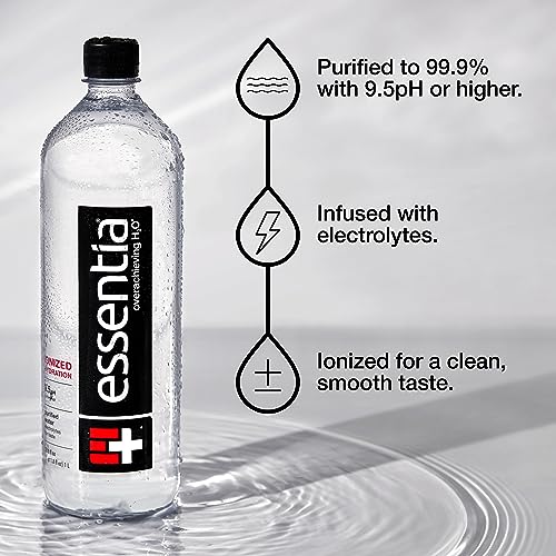 Add 3 To Your Cart! Essentia Bottled Water, 1 Liter, 12-Pack, Ionized Alkaline Water:99.9% Pure, Infused With Electrolytes, 9.5 pH Or Higher With A Clean, Smooth Taste