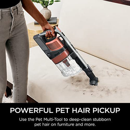 Shark IZ483H Vertex Cordless Stick Vacuum with DuoClean PowerFins, MultiFLEX, Crevice Tool, Pet Multi-Tool & Anti-Allergen Brush, 120-min Runtime, Double Battery, Rosewood