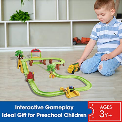 Chuggington Safari Park Track Set with Motorized T.A.G. (Touch and Go) Mtambo, Controlled Gate, 3.75" Toy Train & Animal Friends Included, Toys for 3 4 5 6 7 8 Year Old Boys Girls, Gifts for Birthday