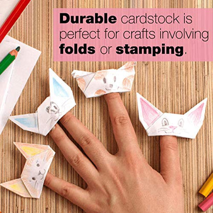 Springhill White 8.5” x 11” Cardstock Paper, 67lb Vellum Bristol, 147gsm, 2,000 Sheets (8 Reams) – Premium Lightweight Cardstock, Vellum Printer Paper with Textured Finish – 016000C