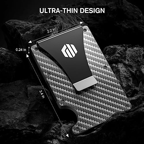MAWEW Men's Metal Wallet,Men's Wallet With Money Clip.Black