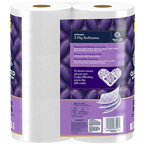 Quilted Northern Ultra Plush Toilet Paper, 6 Mega Rolls = 24 Regular Rolls ( packaging may vary )